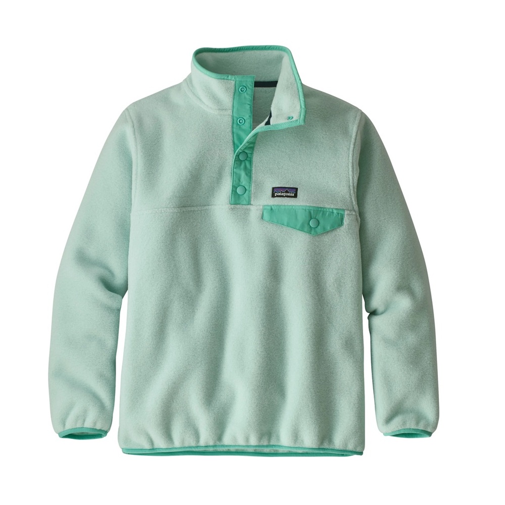 Patagonia synchilla girls mint youth large fleece pullover sweater